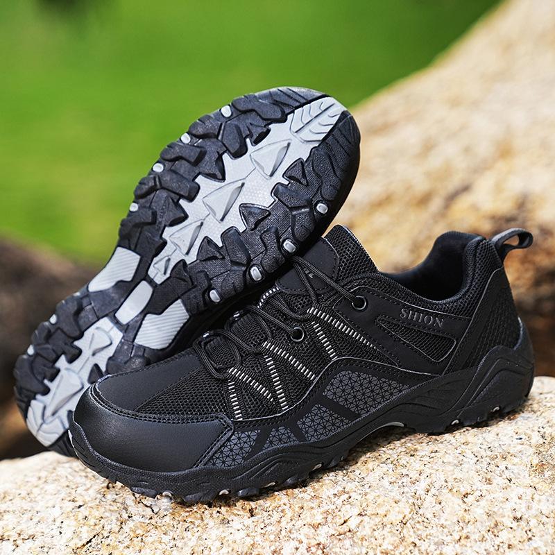 Four Seasons Low Top Outdoor Hiking Shoes Large Size Fashion Sports Running Shoes Men's Non-slip Breathable Casual Shoes