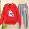Kids Clothes Cute Unicorn Print Hoodie Sportswear Coat+Pants 2P Boy Girl Toddler 3-12Y Leisure Top Fashion Sunshine Charming Set