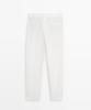 Masimodutti 100% Linen Pintuck Detail Pants