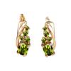 Multicolor Zircon Rainbow Stone Female Luxury Crystal Hoop Earrings Vintage Gold Color Bride Wedding Jewelry for Women