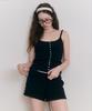 Lojanneu Sweet Dreams Button Cami Top (Black)
