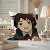 Anime EExperiments LLain Cushion Cover Antidustmite Pillowcase Invisible zipper silky short plush Sofa cushion cover