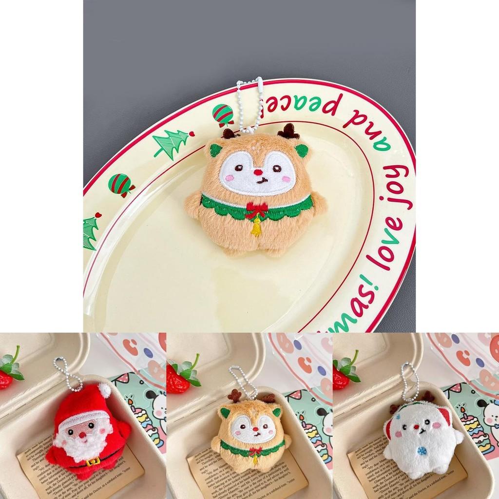 Adorable Plush Santa Claus Keychain Cute Cartoon Keyring Perfect For Christmas Gifts