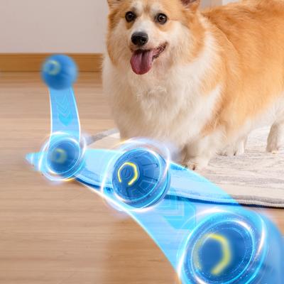Bola de brinquedo elétrica para cachorro, brinquedo inteligente com rolamento automático para treinamento de animais de estimação, brinquedos de exercício para gatinhos que se movem sozinhos, acessórios para animais de estimação