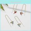 Hummingbird Animal Earrings With Rhinestone Decor For Unique Party Wear