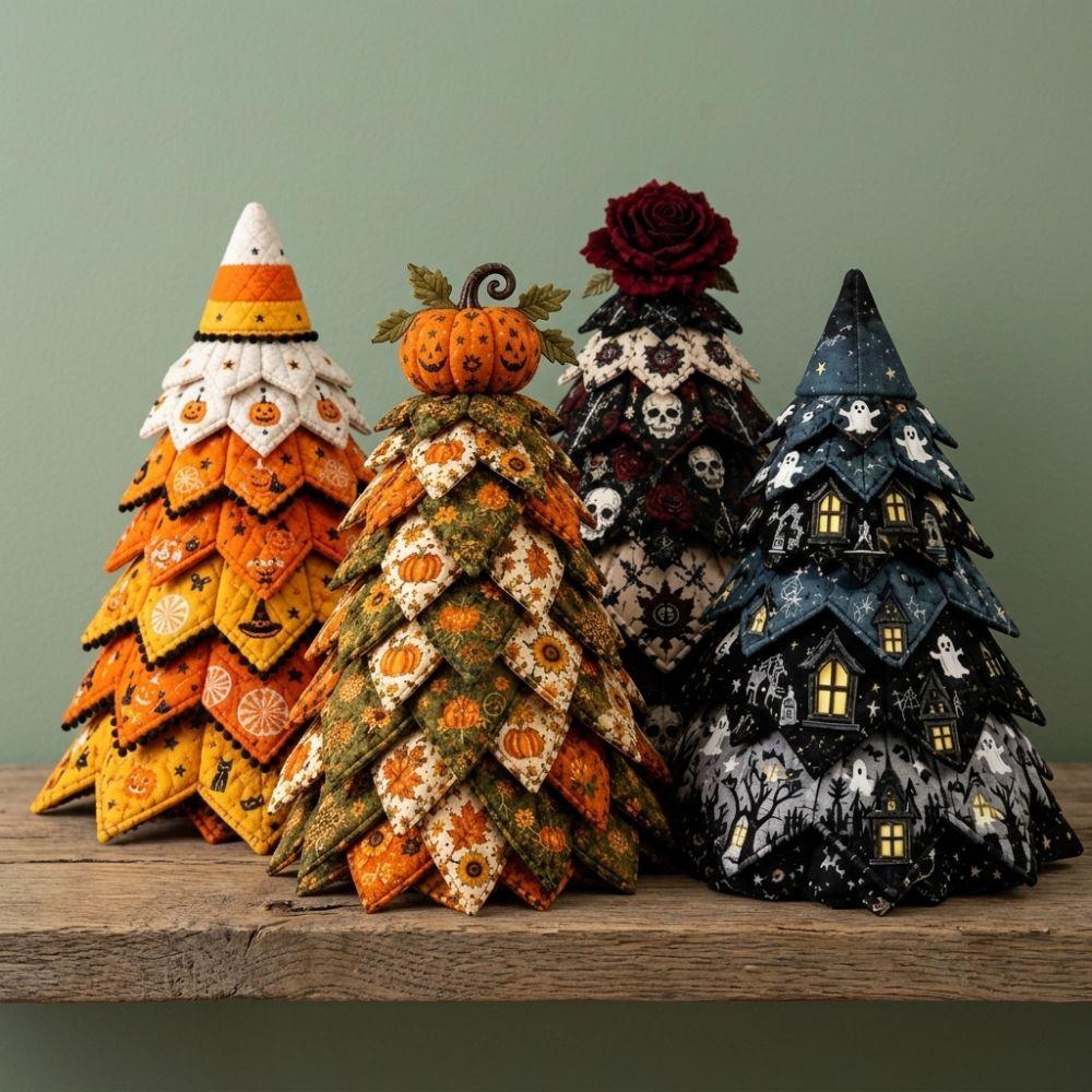 Zucca Fantasma Halloween Tessuto Trapuntato Kit Albero Cucito a Mano Albero del Festival Raccolta Autunnale