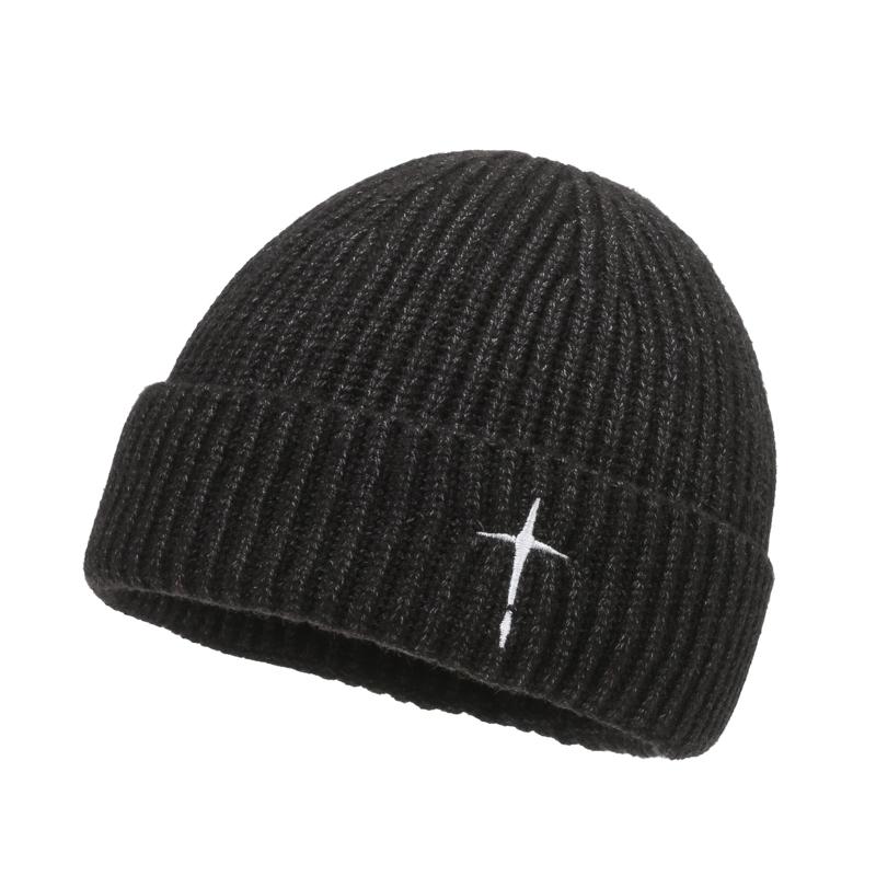 1pc Autumn and Winter Fashion Leisure Sports Thickened Knitted Hat, Warm Soft Comfortable Breathable High Elasticity Wool Hat, C