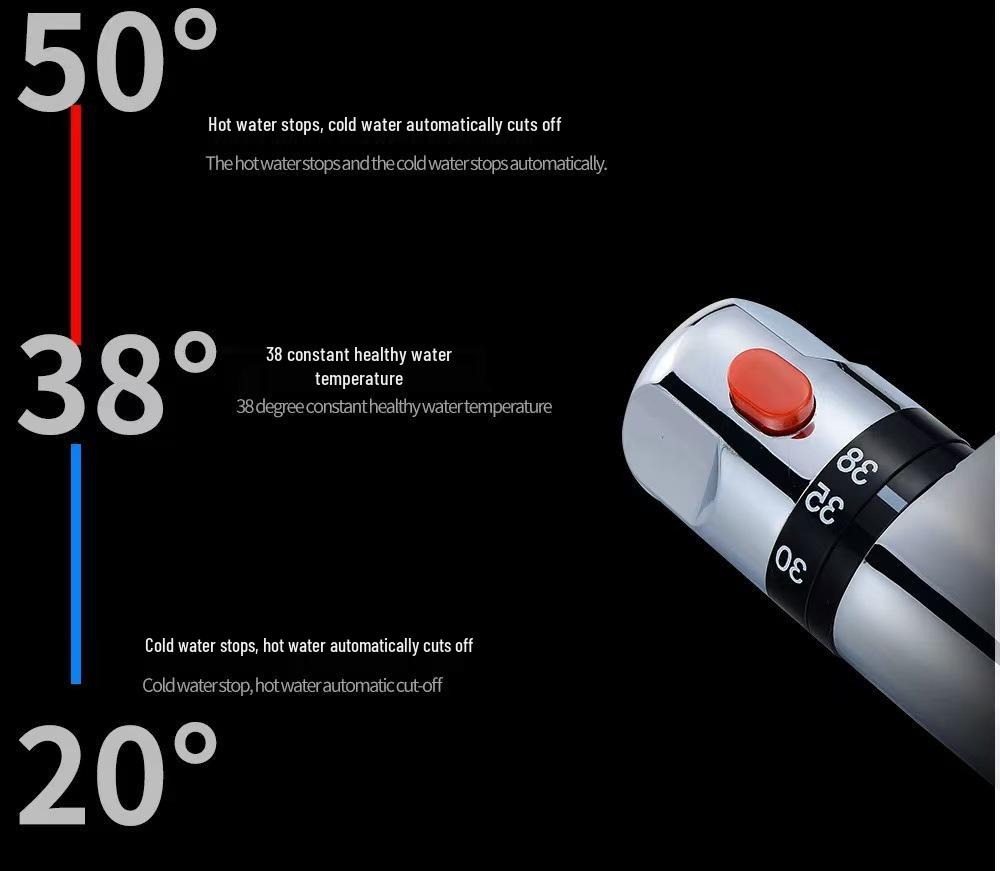Thermostatic Solar Water Heater Valve: Cold/Hot Shower Mixer & Faucet