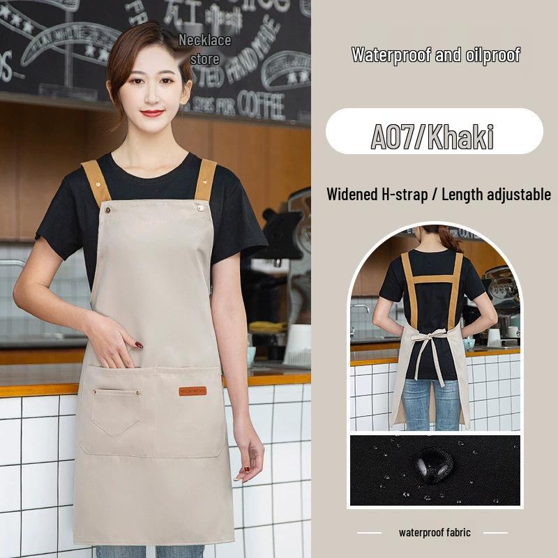 Waterproof & Oil-Proof Apron - Custom Logo for Catering, Kitchen, Baking, Cooking, Men's & Women's Workwear, New Style