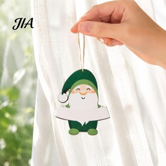 Personalized Christmas Tree Ornaments Wooden Ornament, Cute Bear Gingerbread Gnome Cat Dog Customizable Name Tags Hanging Decorations for Tree,