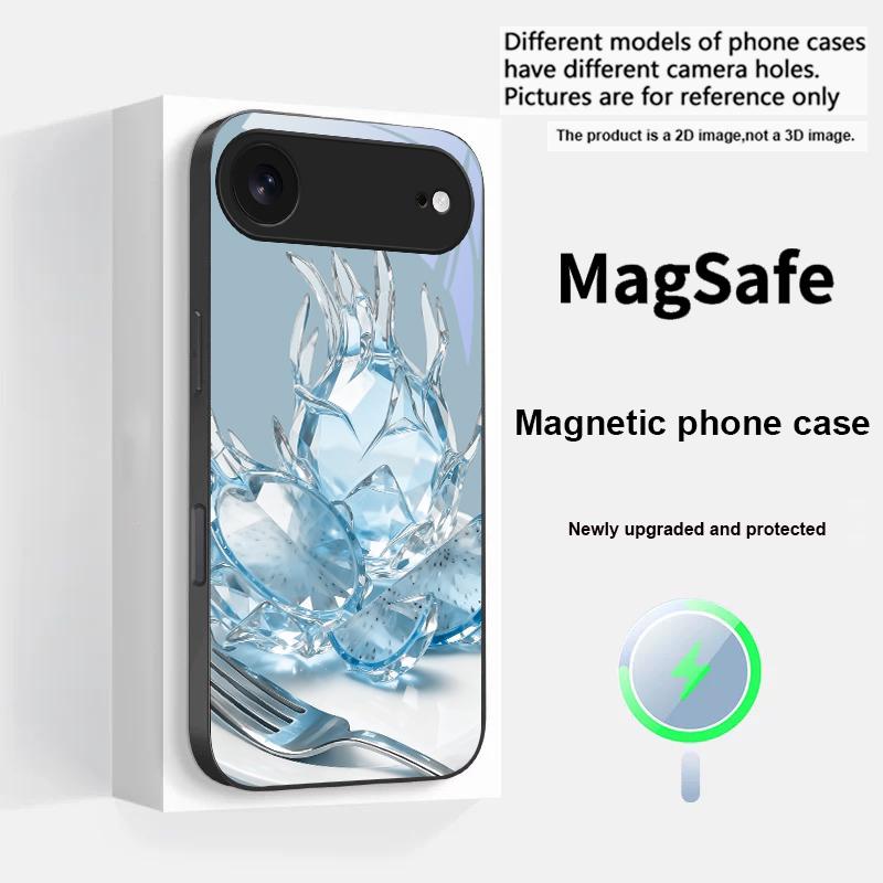 Familiar dragon fruit For Magsafe iPhone 17 Pro Max 16 E 15 14 13 Plus 12 mini 11 17 Air XR Xs Max 7 Plus Glass Phone Case