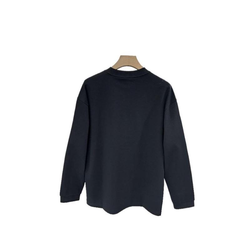 Men's White Crew Neck Oversized Long Sleeve T-Shirt Casual Streetwear Top