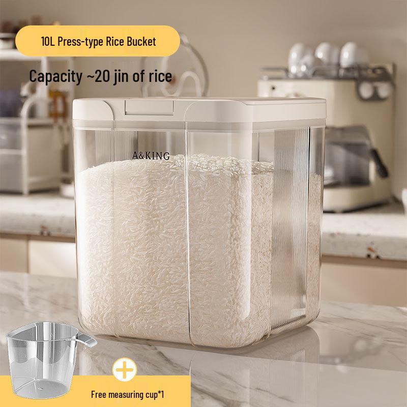 Sealed Rice Storage Container: Press-Style, Pest & Moisture-Proof for Grains & Flour