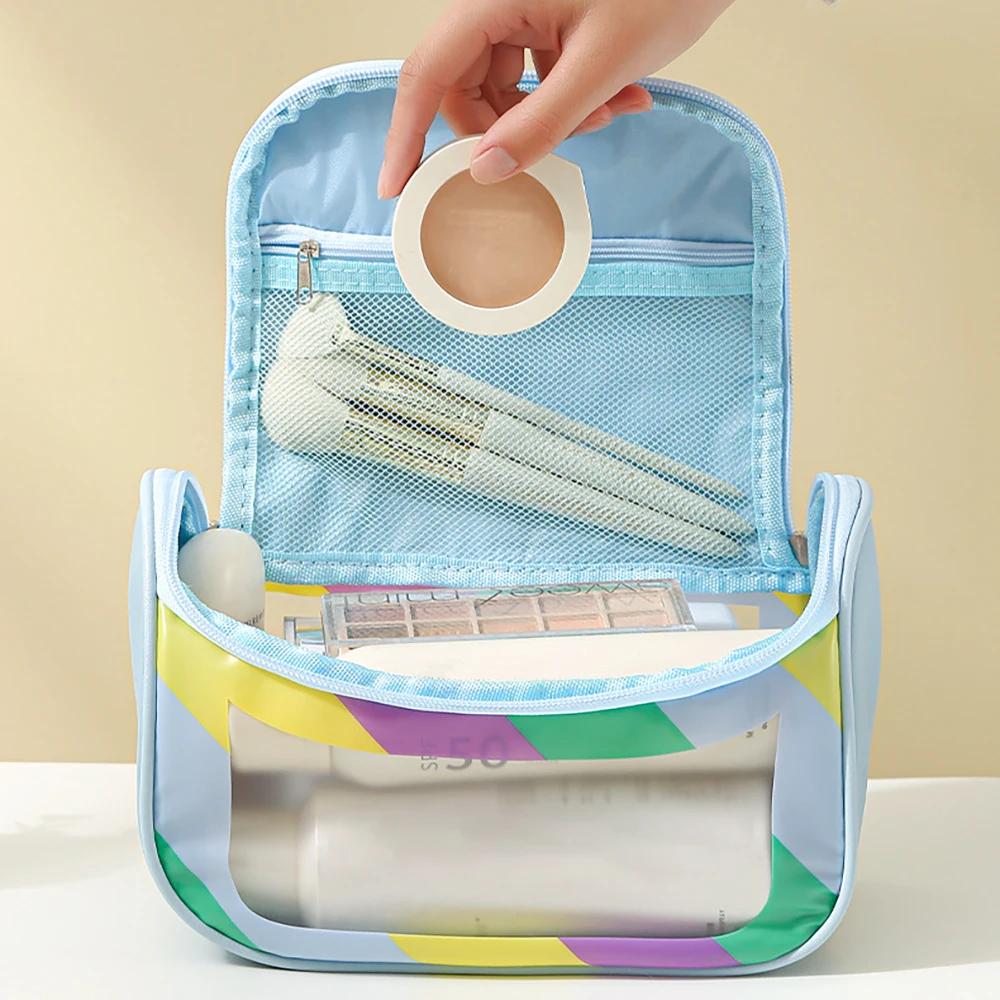 Multifunction Travel Clear Makeup Bag Fashion PVC Wash Cosmetic Bag Waterproof Females Storage Make Up Cases Portable Case