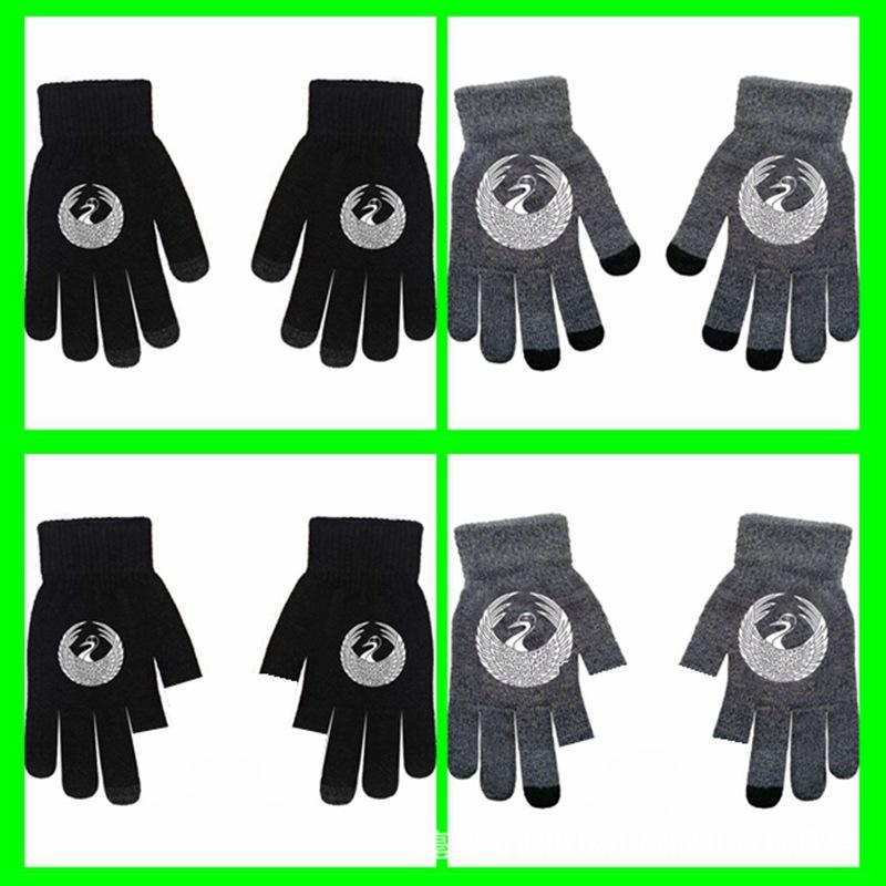 One Piece, Luffy, Chopper, Zolona Mero, Anime Online Game Peripheral Gloves, Gray Full-finger Autumn and Winter Warm and Cold Protection
