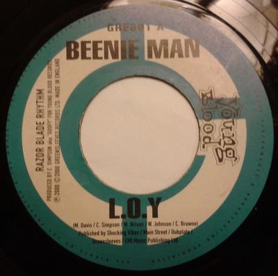 7inch Record BEENIE MAN / CAPTAIN BARKEY - L.O.Y/ Miss Matty Boy GRE801 Greensleeves Re 2000 UK Reggae, Ska & Dub Used