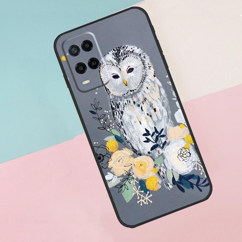 Cute Owl Cartoon For Oppo A74 A94 A54 A80 A78 A98 A40 A60 A18 A38 A58 A15 A17 A77 A57S A16 A76 A96 Phone Case