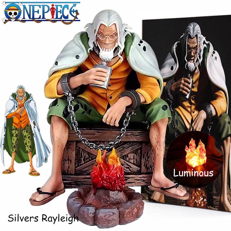 15cm High One Piece Dark King Rayleigh Sitting Pose Pvc Anime Figure Handicraft Wholesale