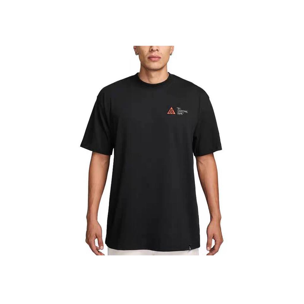 Nike SS25 Comfortable Round Neck Sports Casual Short Sleeve T-Shirt Men Tops Black HJ0801-010