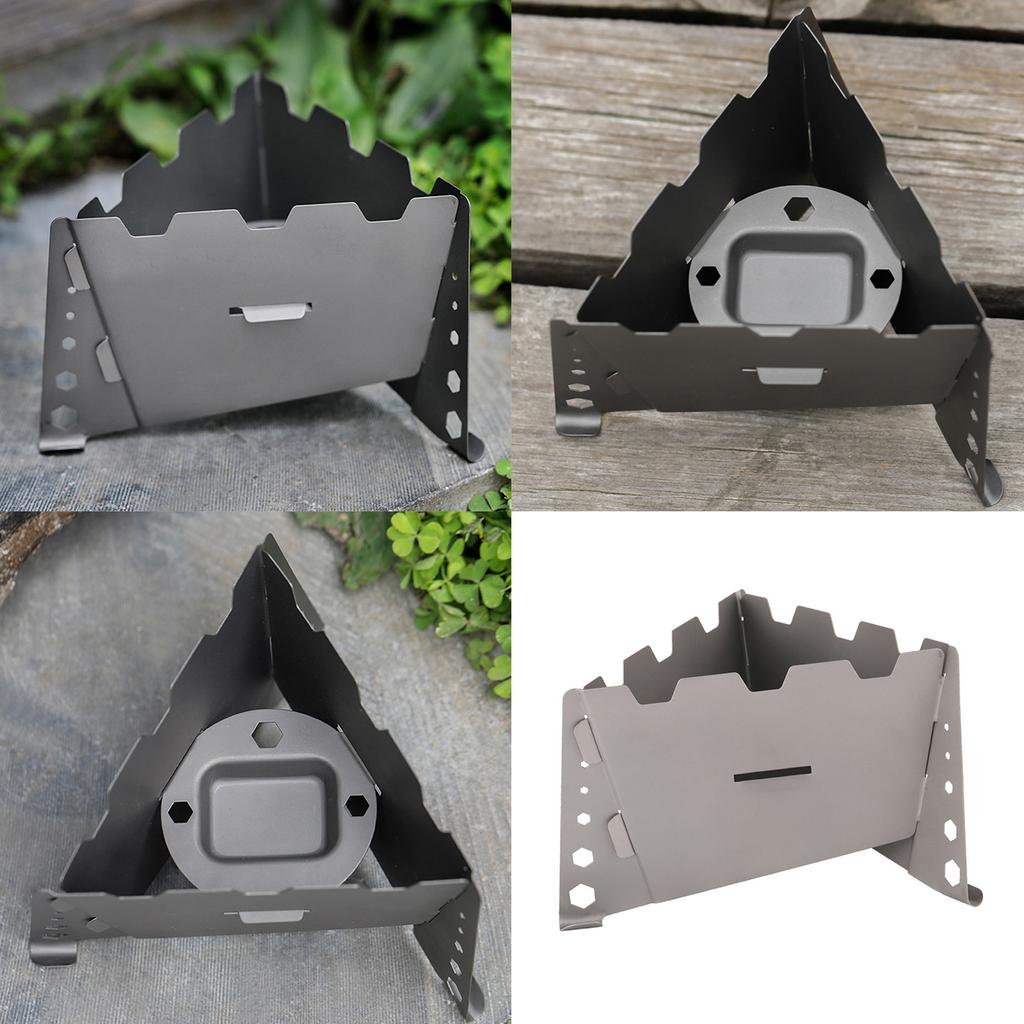 Solid Fuels Stove Folding Stove Solid Fuels Stove Tablets with Side Panel Foldable Barbecue Stove for Camping Hiking
