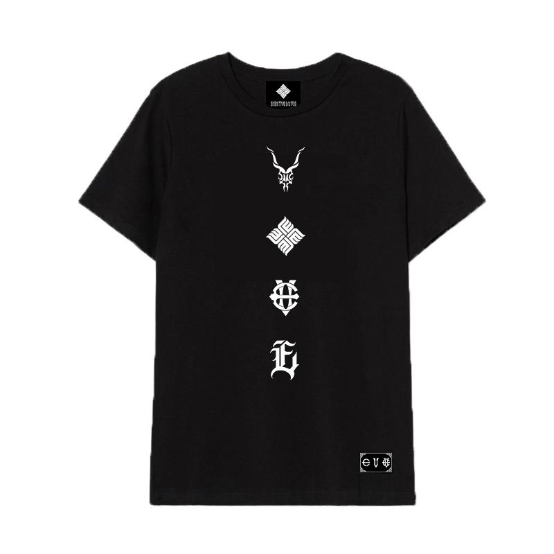 EIGHTVOLUME Ev 4 Emblem Oversized Short Sleeve T-Shirt (Black)