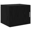 Wall Mounted Wall Cabinet Black Oak Effect 50 X 42.5 X 40 Cm