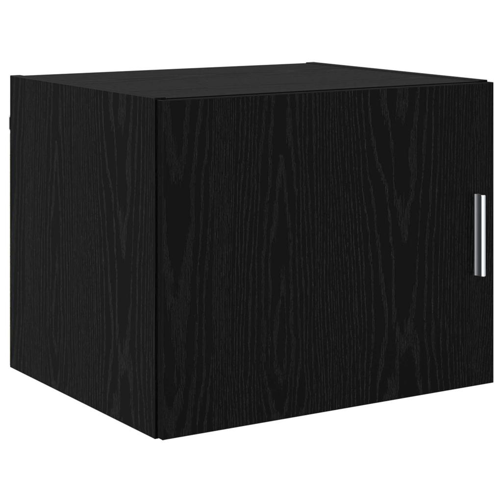 Wall Mounted Wall Cabinet Black Oak Effect 50 x 42.5 x 40 cm