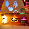 2024 Halloween Party LED String Lights Ghost Pumpkin Cat Spider Web Decor Night Light Halloween Indoor Outdoor Decoration Props