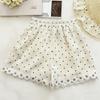 Girls Summer Polka Dot Daisy Ruffle Sleeve Lace Top And Shorts Two Piece Set Cute Casual Outfit For Kids