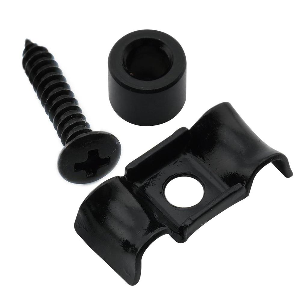Musiclily Pro 16mm Corrugated Steel String Guide for Stratocaster Electric Guitars and Black Basses,