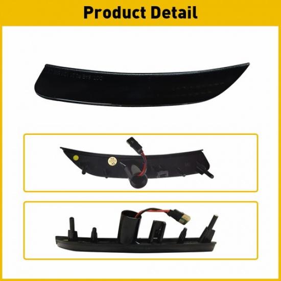 2pcs Front Amber LED Side Marker Light Smoked Lens Fit 2015-2017 Chrysler 200