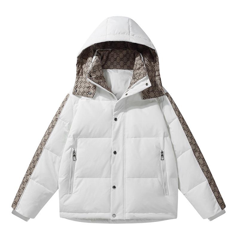 Men's 2025 Winter Thickened Hooded Down Jacket, Mid-Length, Fashionable Style for Couples