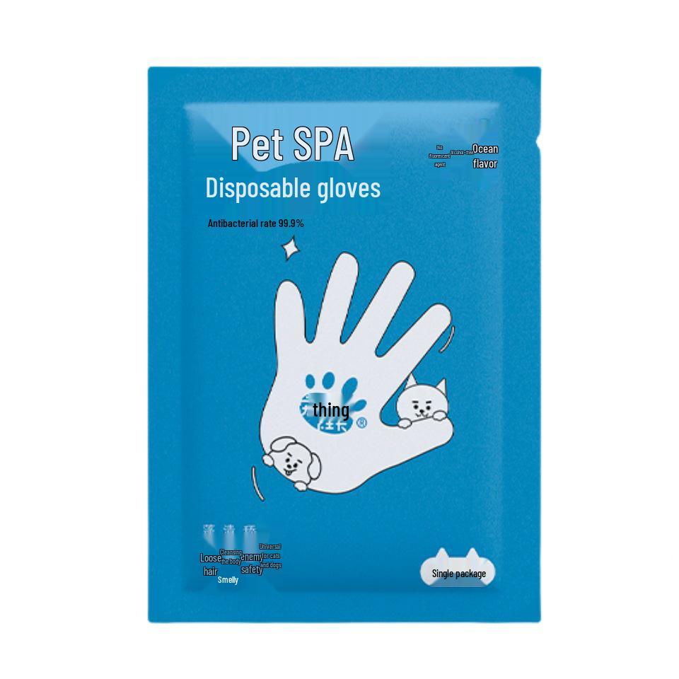 

Pet No-Rinse Cat & Dog Cleaning Gloves: Bathing, Massage, & Deodorizing Wipes ≥10 packs