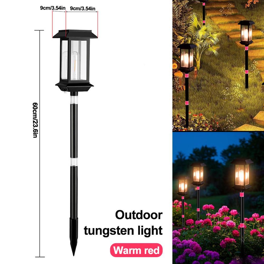 Upgraded 2PCS Solar Lights Outdoor Garden LED Solar Landscape Lights Outdoor Garden Stake With Warm White RGB Ornaments for Path