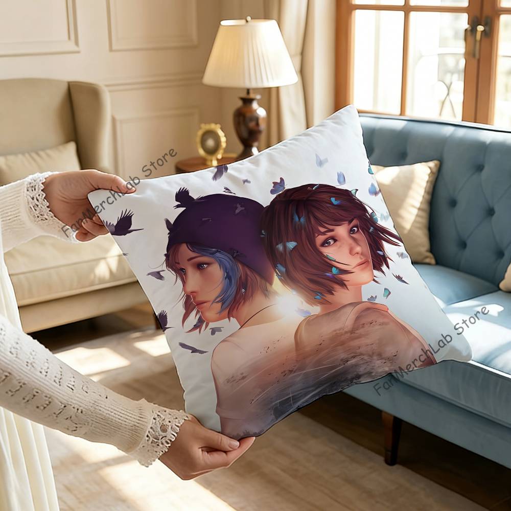 Game LLife Is Strange Anime Pillow Case Antidustmite Pillowcase Invisible zipper silky short plush Sofa cushion cover