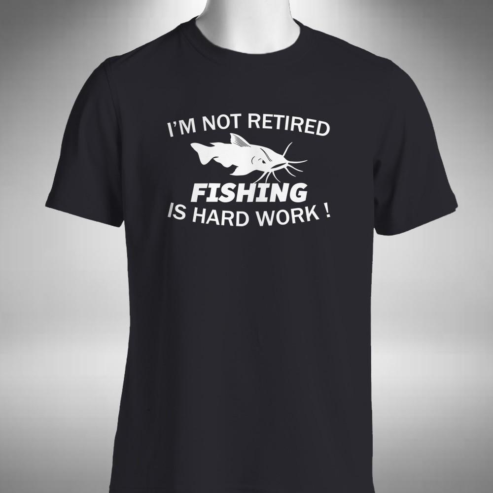 

Retirement Fishing T-Shirt Funny Angler Baiter Carp Pike Fisherman Retired S