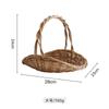 Cesta de Cosecha de Mimbre Tejida a Mano con Asa Cesta Portátil de Almacenamiento para Recolección de Flores Verduras y Flores Almacenamiento en Casa