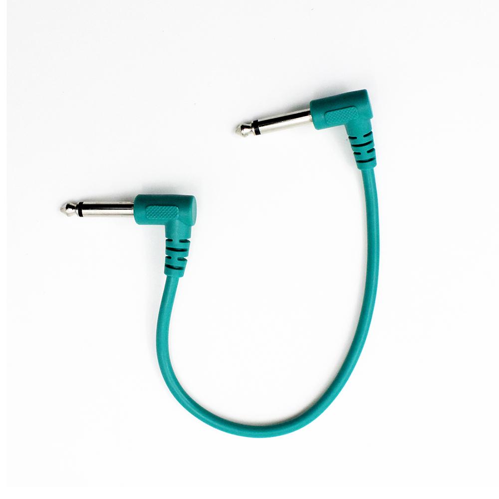 Colorful Guitar Effect Pedal Cables Instrument Audio Leads Patch Cord 21cm Length 1/4 Inch Right Angle TS Plug 6pcs/pack