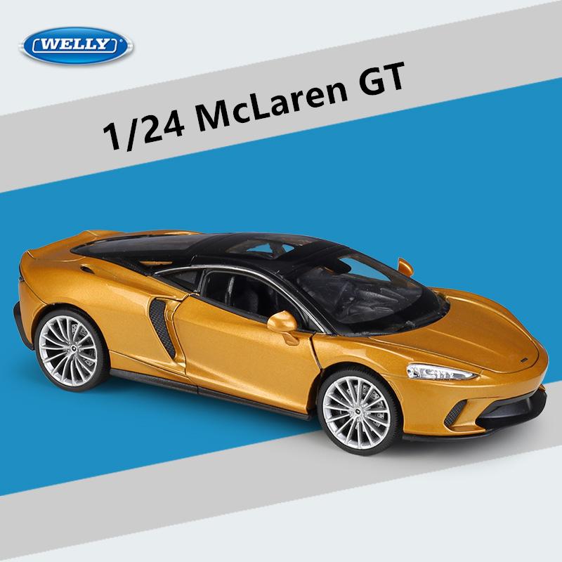 WELLY 1/24 McLaren GT Alloy Sports Car Model Diecasts Metal Racing Super Vehicles Car Model High Simulation Collection Kids Gift
