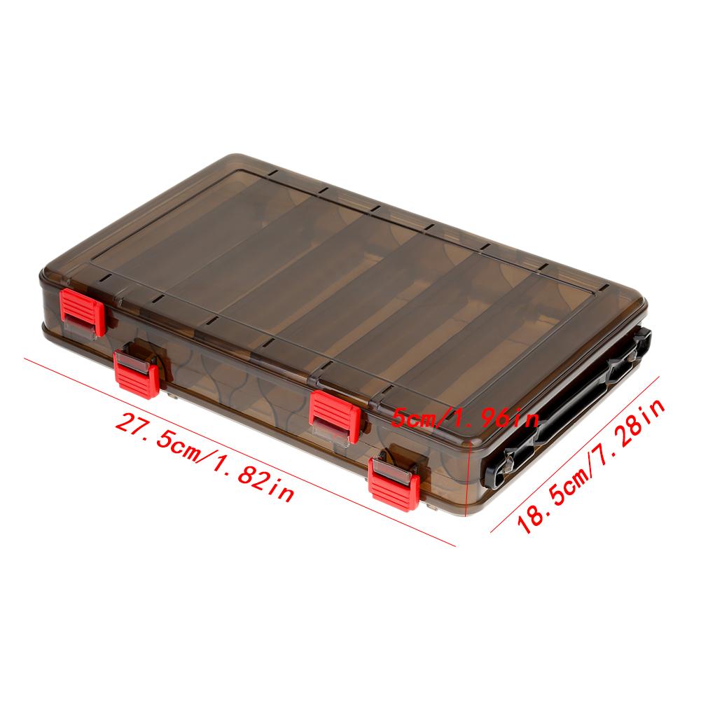 Outdoor Portable Fishing Tools 14 Compartments Plastic Fish Baits Box Lures Carrying Case
