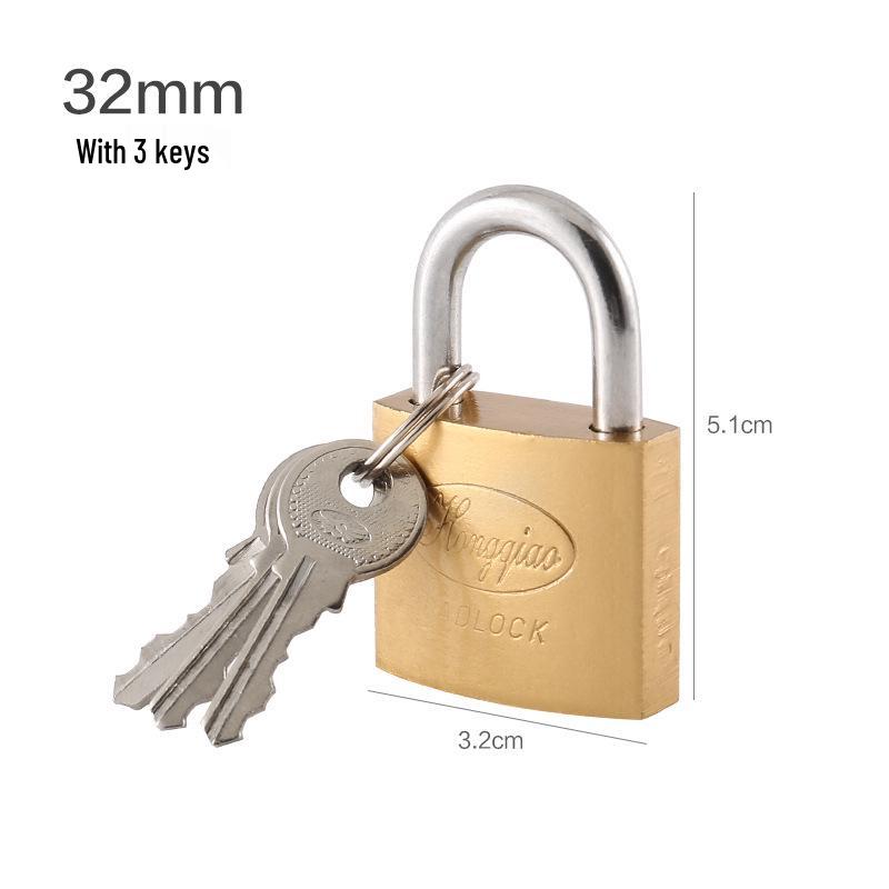Classic Copper-Stainless Steel Padlock: Universal Anti-Theft Door Lock
