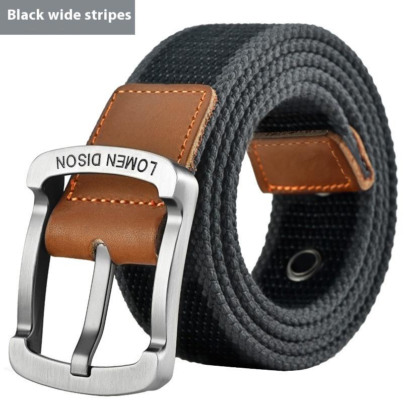Canvas Belts for Men and Women, Casual Belts, Korean Style Student Pin Buckle Belts