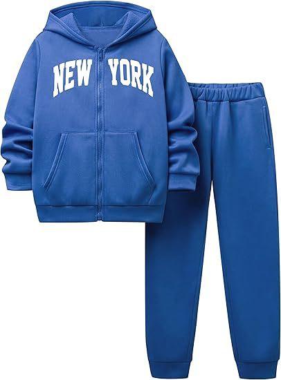 XHOA M3N Pullover Jogginghosen Set Außenhandel Neues Kinder Freizeit Sport Set crtz Reißverschluss Cardigan Set