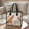 Cute Fox Pattern Shoulder Bag Daily Tote Bag For Shopping Casual Handbag