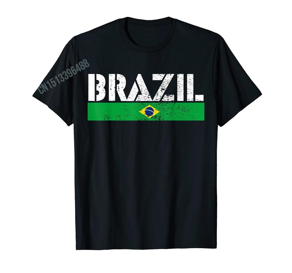Herren Damen T-Shirt Mehr Designs Brasilien Brasilianische Flagge Brasilien Souvenir Geschenk T-Shirts Hip Hop Tops 100% Baumwolle T-Shirts