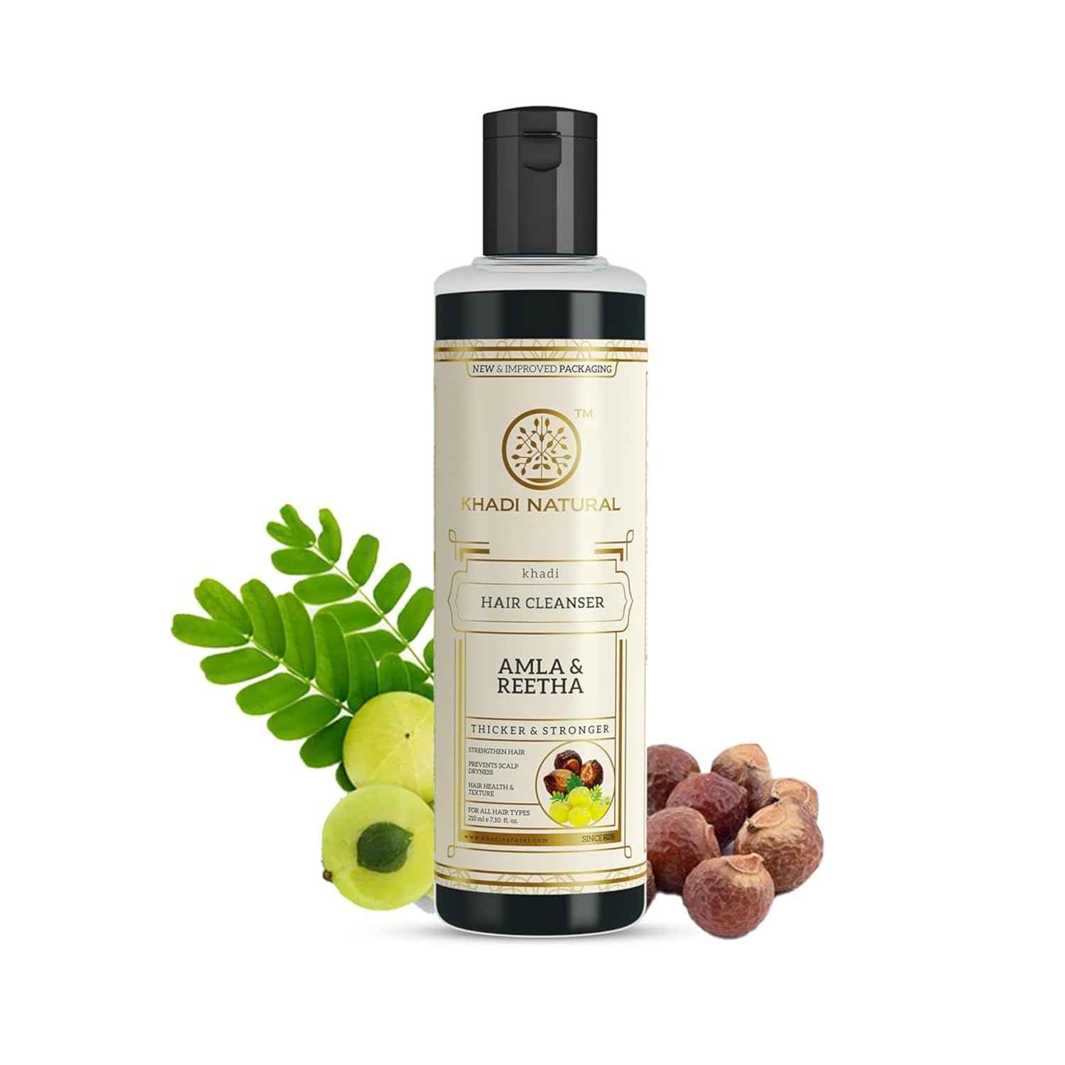 Khadi Natural Amla & Reetha Hair Conditioner For Hair Fall Control & Frizz Care For Dry Damaged Hair 210 ml