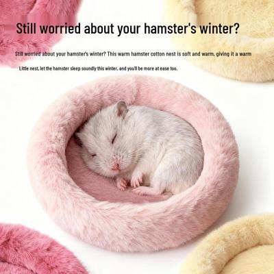 Cross-border Arctic Fleece Hamster Bed: Washable, Insulated Cotton Nest for Small Pets