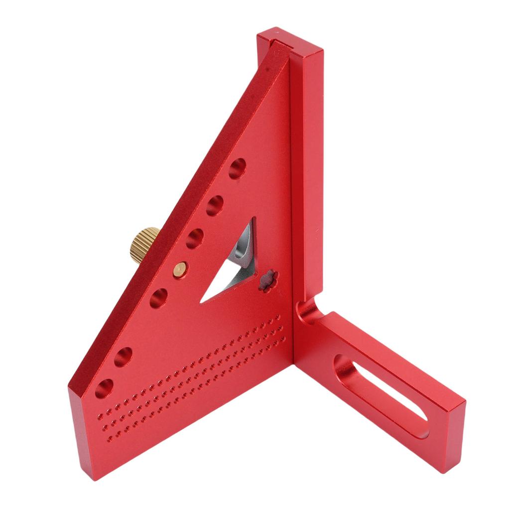 3D Multi Angle Measuring Ruler 0 180 Degree Protractor Aluminum Alloy Anodized Drawing Line Ruler Carpenter Square Red