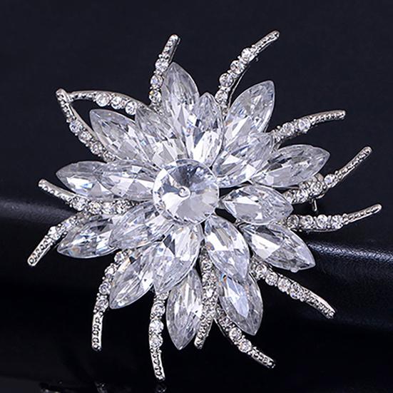 Spilla Donna Lussuosa A Forma Di Pavone, Zirconi E Cristallo, Multicolore, Lunghezza 5cm