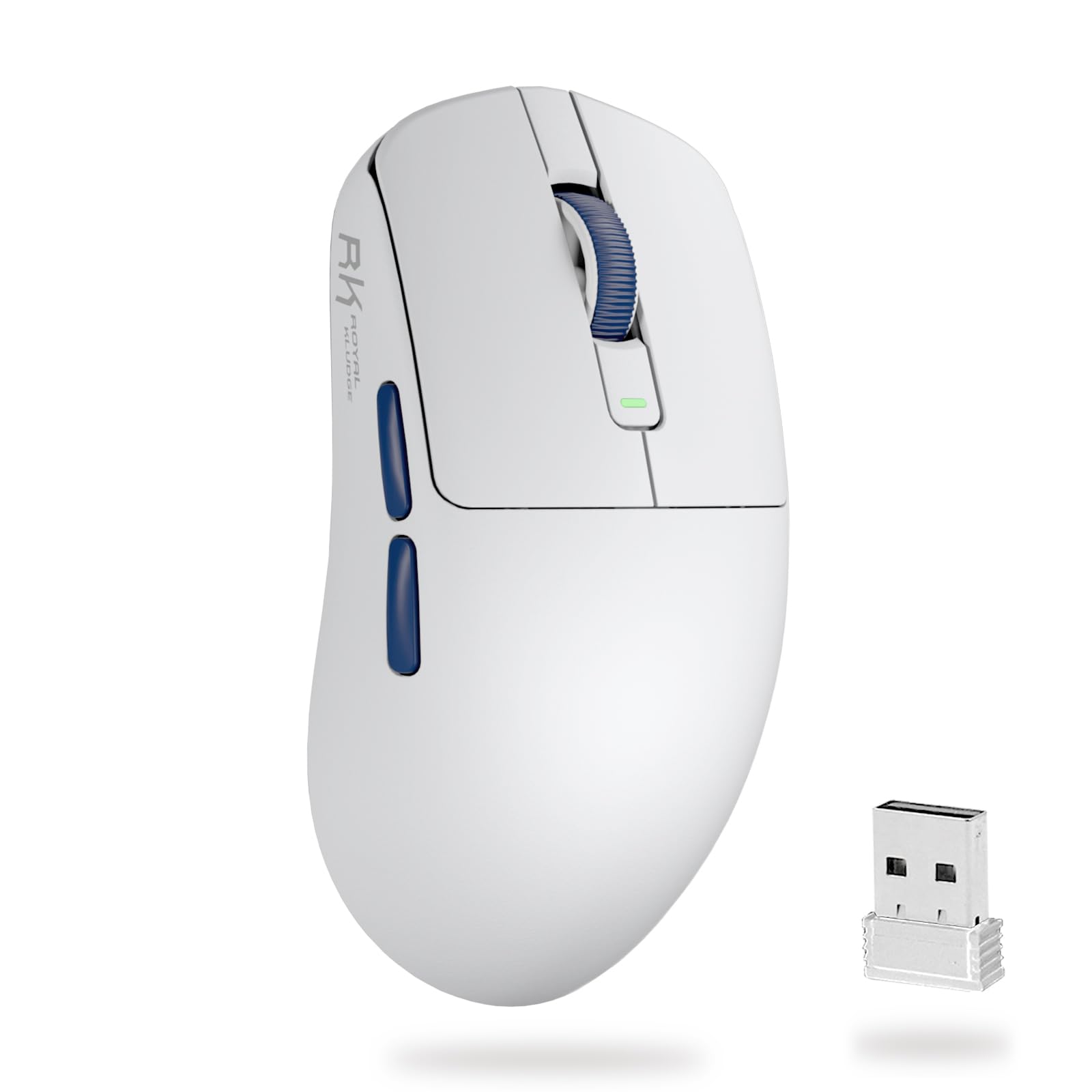 

RK ROYAL KLUDGE RK M30 Wireless Gaming 24000 PAW3311 Rechargeable Wireless Mouse with 5 Programmable for White Mouse, DPI, Ultra-Lightweight 43g, білий